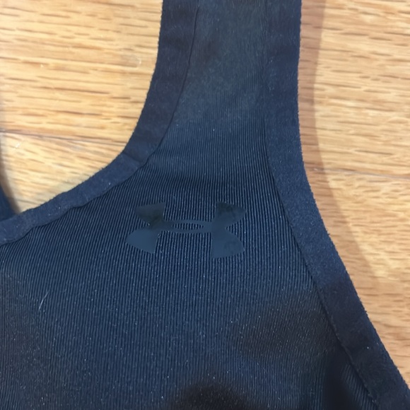 Under Armor Black with Green Zip Up Sports Bra Size 36A - Picture 5 of 6